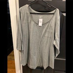 Lane Bryant NWT silver and grey shimmer 22/24 top.